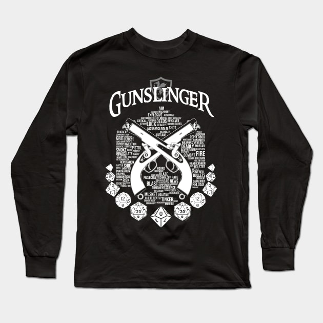 RPG Class Series: Gunslinger Long Sleeve T-Shirt by Milmino